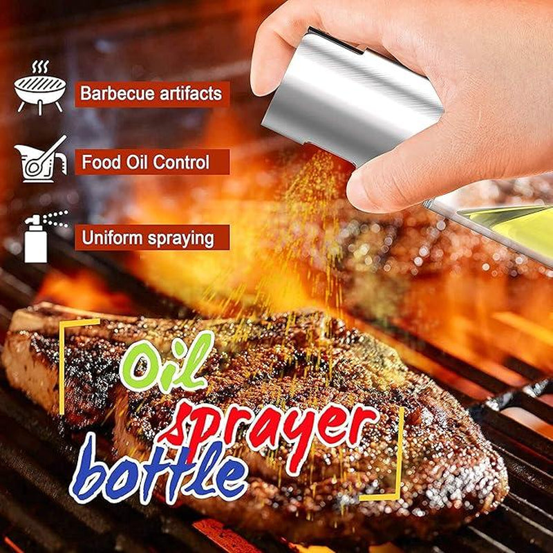 Household Oil Spray Bottle – Transparent Glass Olive Oil Sprayer, Portable BBQ Oil Control Dispenser